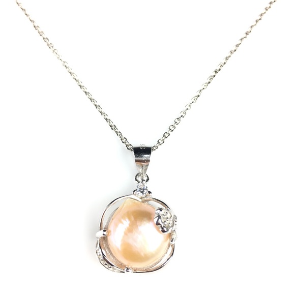 Millennial Gem Pink Baroque Pearl  Necklace - Picture 2 of 6